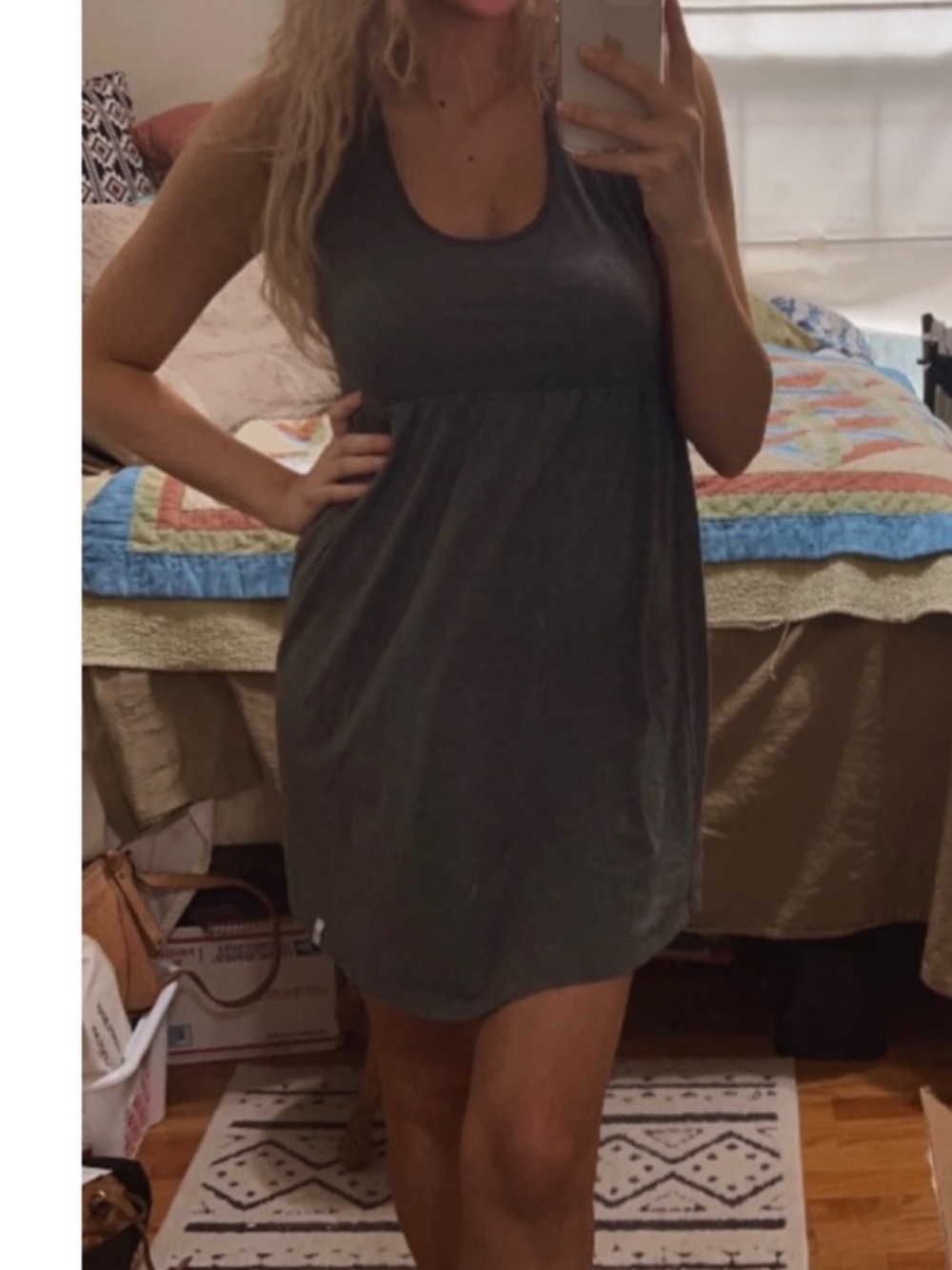 Lauren James | Sleeveless Mini Dress in Charcoal Gray